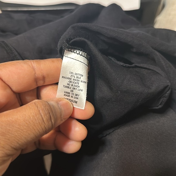 NWT GENDER BIAS WOMEN LIGHTWEIGHT BUTTON DOWN RUFFLED SHIRT SIZE M BLACK COLOR - Picture 8 of 9